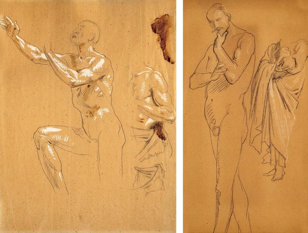 Studio di nudo di un uomo